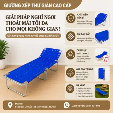 GIƯỜNG LƯỚI XẾP CAO CẤP VẠN LỢI – THOÁNG MÁT, BỀN BỈ, TIỆN LỢI